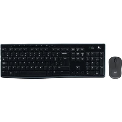 Logitech K270 Draadloos Toetsenbord QWERTY + Logitech M240 Silent Draadloze Muis Zwart