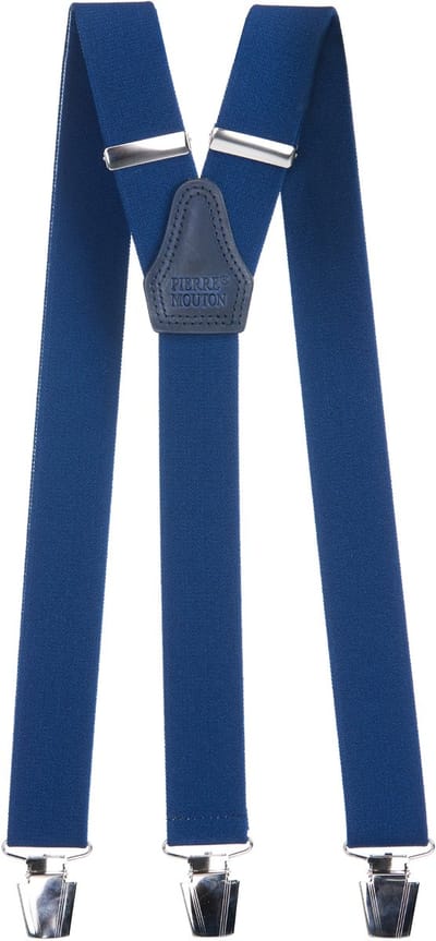 Pierre Mouton Sterke Bretel - Bretels - Volwassenen - Heren - Donkerblauw - 120cm - 3 brede clips - M - L