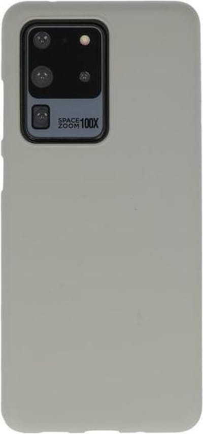 Bestcases Color Telefoonhoesje - Backcover Hoesje - Siliconen Case Back Cover Geschikt voor Samsung Galaxy S20 Ultra - Grijs