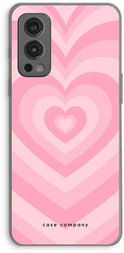 Case Company® - Hoesje geschikt voor OnePlus Nord 2 5G hoesje - Hart Roos - Soft Cover Telefoonhoesje - Bescherming aan alle Kanten en Schermrand