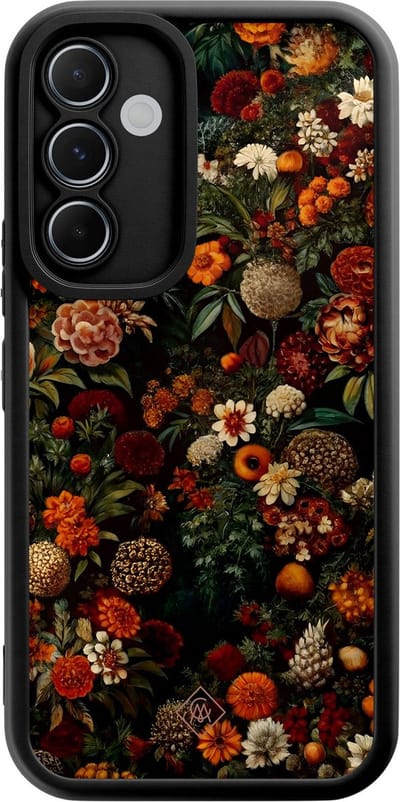 Casimoda® hoesje - Geschikt voor Samsung Galaxy A55 - Exotic Garden - Zwart TPU Backcover - Bloemen - Multi