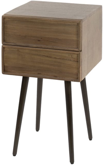 Giga Meubel Nachtkastje Frame - Bruin Acaciahout - 35x35x61cm