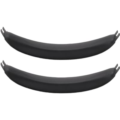 2 stuks vervangende hoofdbandkussen, zacht, comfortabel, van eiwitleer, voor hoofdtelefoonhoofdbandkussenhoes black