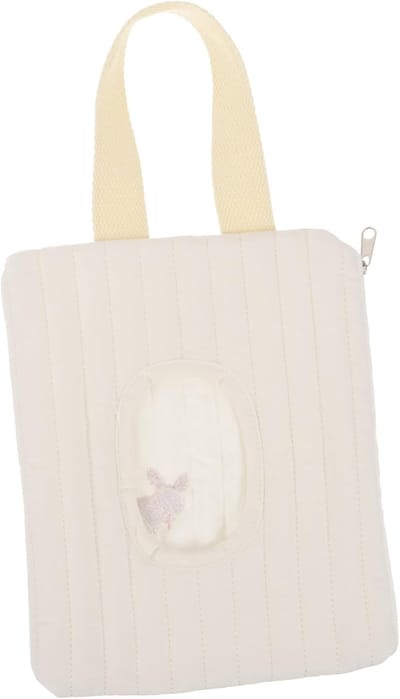 Draagbare Tissuehouder - Herbruikbare Tas - Onderweg Luiers - Schattig Konijn Design - 21.5 x 17 cm - Zoals Getoond