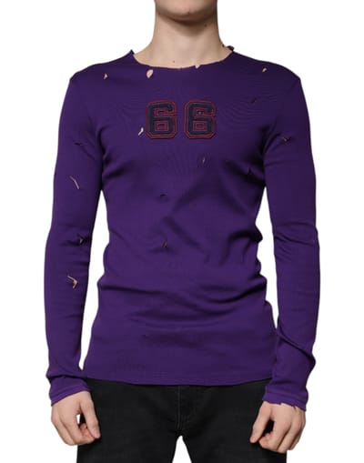 66 Gebreide Versleten T-shirt