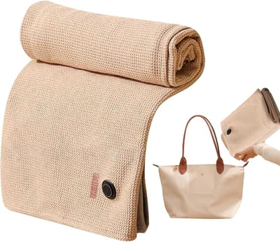 SnelShoppen - USB Verwarmde Deken 150 x 70 cm Draadloos met 3 Temperatuurinstellingen en Rits voor Thuis, Reizen en Kantoor