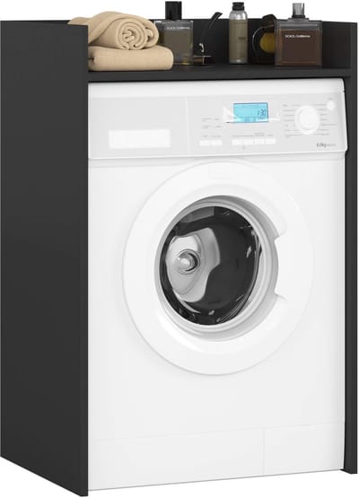 Wasmachine Kast / Wasmachine Ombouw / Wasmachine Meubel FIN / Zwart / AKORD Furniture Factory / 64 x 98 x 50 cm