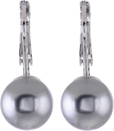 Behave - Parel oorstekers grijstint 3 cm - klassieke avondstijl