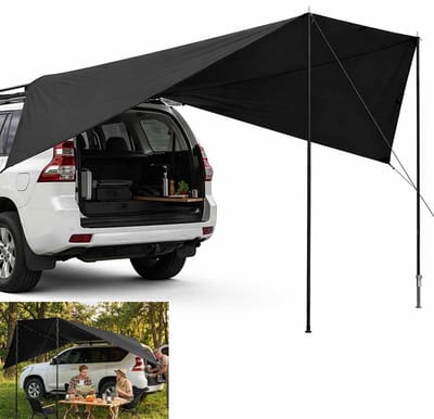 Meedeer Universele autotent-Autoluifel-SUV luifels-280 x 380 cm -Waterdicht Schaduwzeil-Tent achter Auto, Bus of Camper