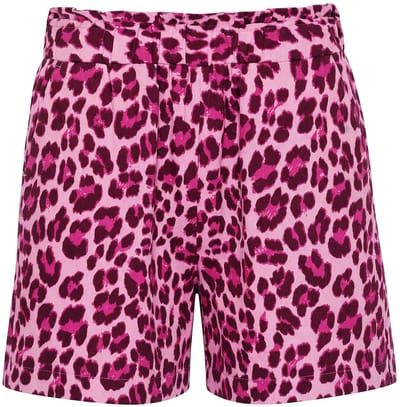 Studio Untold - Dames - Short wijde pijpen mousseline elastische tailleband - Lichtroze - Maat 56