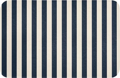 Badmat 60x40 cm - Antislip - Verticale strepen - Blauw - Crème - Badmatten voor badkamer - Badkamermat - Douchemat - Badkamer mat