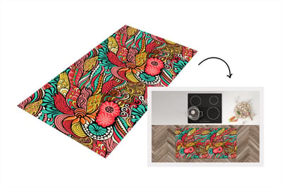 Keukenloper - Loper keuken - Bohemian - Patronen - Bloemen - 120x60 cm - Keukenloper vinyl