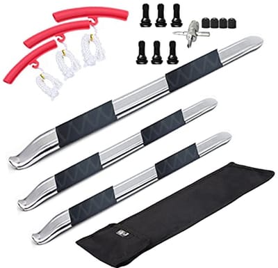 Tire Irons Set met Rim Protectors en Ventielen voorMotoren, ATV's en Grasmaaiers - Compleet met Opbergtas