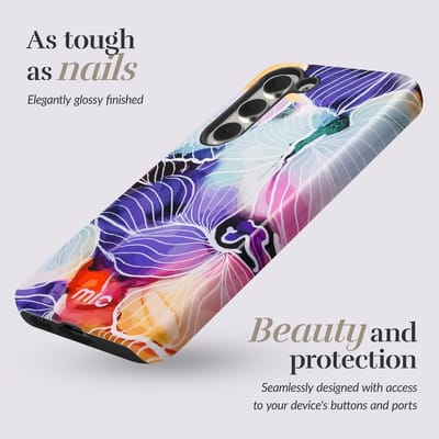 MIO by Mobilize Hoesje | Geschikt voor Samsung Galaxy S25 Plus | Compatibel met MagSafe / Qi2 | Hard Shell Back Cover | Flowers