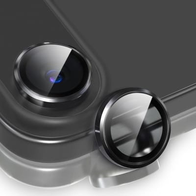 Camera Glas Lens Film Geschikt voor Apple iPhone Air - Casemania Gehard Glas Camera Lens Protector - Zwart