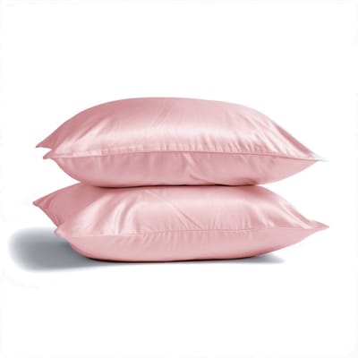2x Zijden Kussensloop 45x65cm Vintage Roze Hotelsluiting 22 Momme - Kussensloop set - Luxe Silk Kussensloop 100% moerbei zijde - Zijde kussensloop - Silk Heaven - 45x65cm (voor ergonomische kussens 40x60cm) / Hotelsluiting