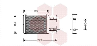 Van Wezel - KACHEL RADIATEUR VOOR HYUNDAI PONY 1991-1994 9712324000