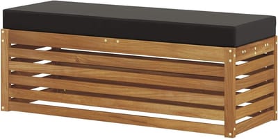 Buitenstoelbank - Tuinbank Lounge - Buiten Ontspannen - Modulair Acaciahout - 115 cm - Naturel
