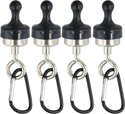 Extra Sterke Magnetische Haakjes - 4 Stuks, Verwijderbare Haakjes voor Camping, Keuken en Klaslokaal, Tot 15kg Draagvermogen, Ideaal voor Organisatie en Ophangen