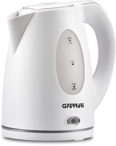 G3 Ferrari Relax – Waterkoker 1,5L 2200W – Waterniveau Indicator – Uitneembaar Filter – Automatische Uitschakeling – Controlelampje – Wit