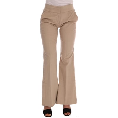 Flare Broek Beige
