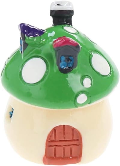 Miniatuur Huisje - Sprookjesdecoratie Tuinornament - Microlandschap Creëren - Hars Materiaal - 43 cm - Groen