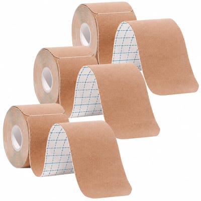 Voorgesneden kinesiologietape, sporttape spiertape voor spieren, enkel, nek, knie en schouder, herstel en fysiotherapie, totaal 60 voorgesneden strips (huidskleur)