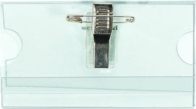 Badge Quantore met clip en speld 4x7.5cm