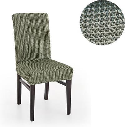 Belmarti® Stoelhoes Milos Lichtgrijs - Stoelhoezen voor eetkamerstoelen met hoge rugleuning - Extreme Stretch stoelhoezen - Antistatisch: geen geknetter - Ademend Katoen: geen zweten