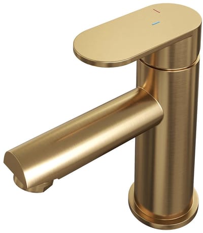Brauer Gold Edition Lage Opbouw Wastafelmengkraan Model C Goud Geborsteld PVD