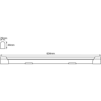 OSRAM Value Batten LED-lichtbalk, 600 mm, neutraal wit 4000K, 1000 lm, 10 W, aluminium behuizing, IP20, voor kelders en gangen