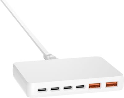Musthavz 100W Multiport Bureau Oplader – 4x USB-C + 2x USB-A – Snellader voor Laptop, Tablet & Smartphone