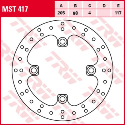 Remschijf TRW MST417, 1 Stuk