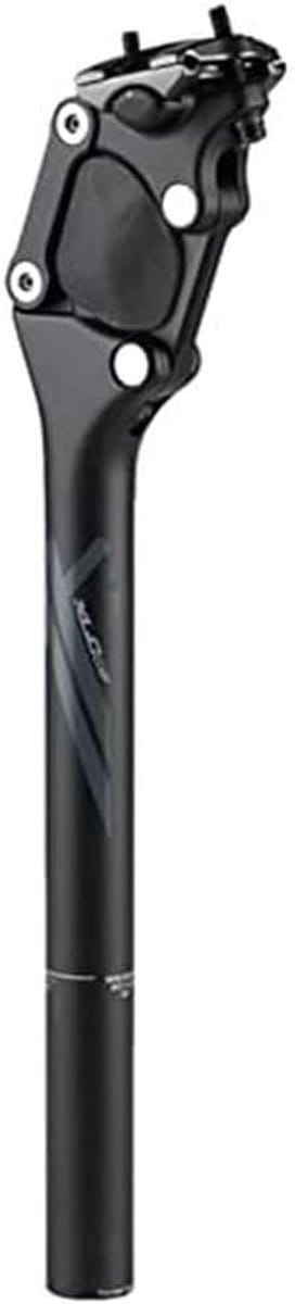 Zwarte Zadelpen 31,6 mm - 350 mm met Veer en Demping voor Fietsen