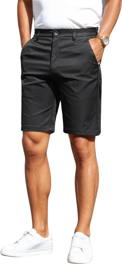 Livano Korte Broek Heren - Golfbroek - Spijkerbroek - met Zakken - Volwassenen - Jongens - Shorts - Zwart - Maat S