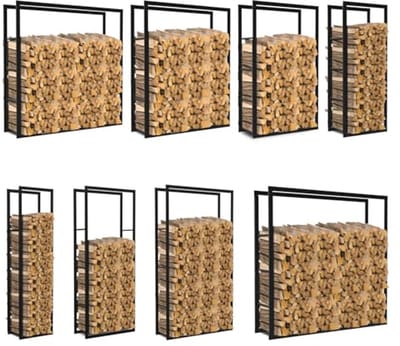 Stalen Brandhoutrek - Minimalistisch en Stabiel, 8 Maten Beschikbaar