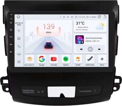 Autoradio met bluetooth - Carplay - Voor Mitsubishi Outlander II (2005-2012) - Geschikt voor Apple en Android - Stereo - Navigatie - Navigatiesysteem auto - 3GB 32GB
