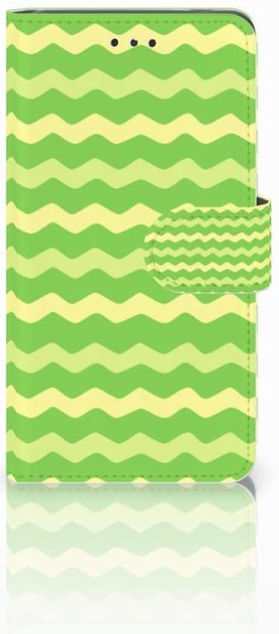Boekhoesje voor Nokia 7 Telefoon Hoesje Waves Green