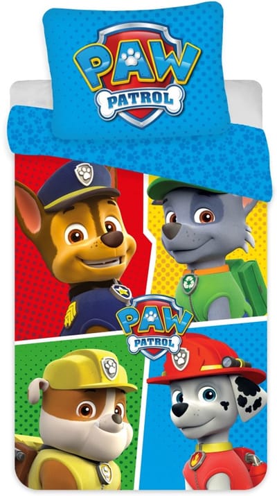 Paw Patrol peuterdekbedovertrek squares - 100 x 135 cm