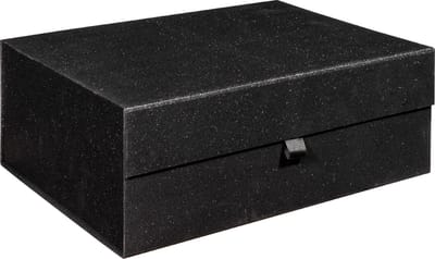 Luxe geschenkdoos ZWART GLITTER, cadeaudoos, formaat 40x30x15cm (1 stuk)