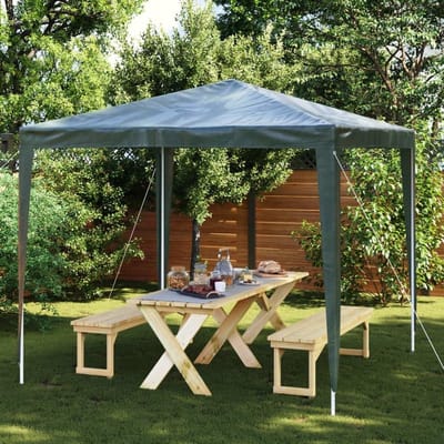 Partytent - Tuintent paviljoen - Feest organiseren - UV- en waterbestendig - 25 x 25 m - Groen