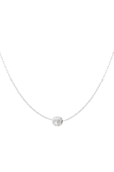 Ketting met bolbedel - RVS - Zilverkleurig