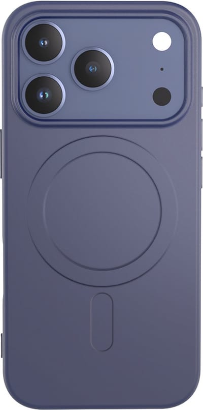 Bigben Connected, Hoesje geschikt voor iPhone 17 Pro - Flexibel Siliconen MagSafe Soft Touch Afwerking, Nachtblauw