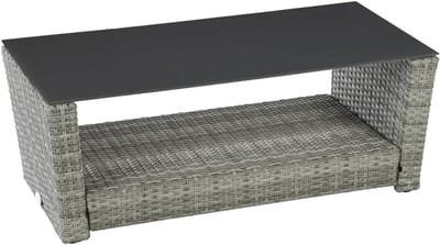 Tuin Salontafel - Buitenmeubel Koffietafel - Ontspannen Buiten - Stijlvol Design - L100 B54 H38cm - Havanna