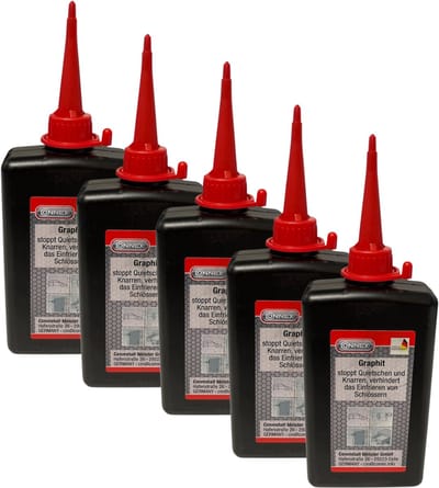 Connex Grafietpoeder - Smeermiddel voor sloten - 5x 100ml - COX591133 (Voordeelverpakking)