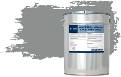 Wixx PRO PU Metaallak Roestwerend - 10L - RAL 7042 | Verkeersgrijs A