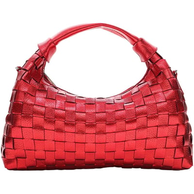 Núnoo Dandy Braided Metallic Bright Red Maat: OS | Handtassen Outlet | Dames | Rood