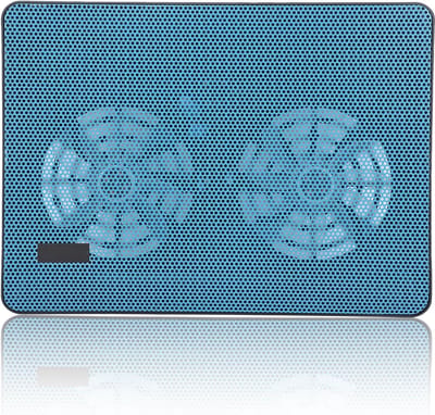 Dubbele Ventilator Laptopkoelpad - Geluidsarme Laptopkoeler - Gamingaccessoire - Gatdiameter 15 mm - 17 Inch Laptops