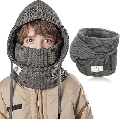 Winterse Passamontagna voor Kinderen van 4-10 Jaar - Antivento, Warm Scaldacollo en Ski Masker met Pilevoering en Comfortabele Pasvorm