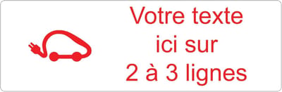 Gepersonaliseerd Naamplaatje - Custom Bordje - Auto Decoratie - Met Logo - 30 x 10 cm - Wit Rood
